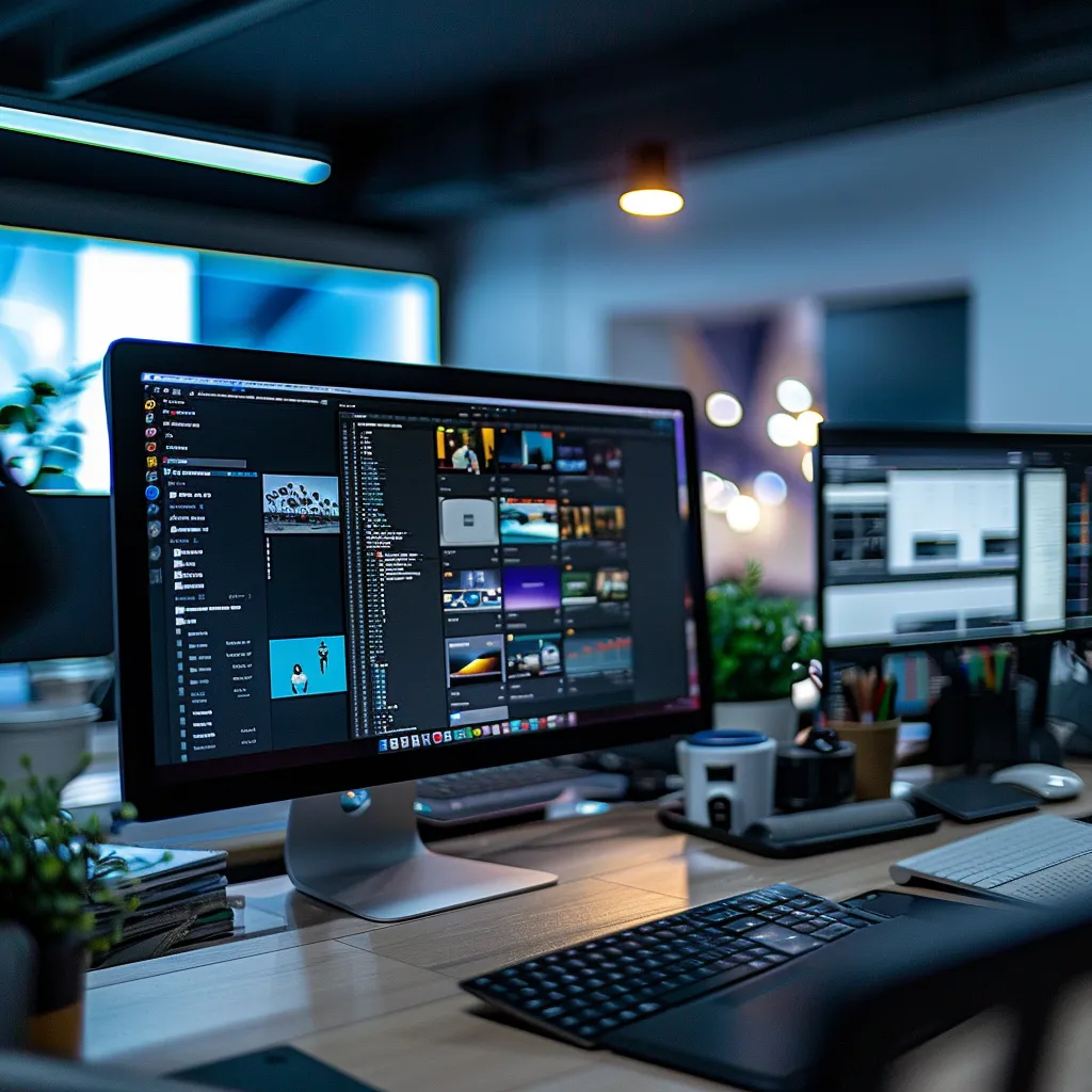 une image nette d'un module moderne de wordpress affiché sur un écran d'ordinateur élégant, mettant en valeur une interface conviviale aux couleurs vives, dans un bureau minimaliste et professionnel.