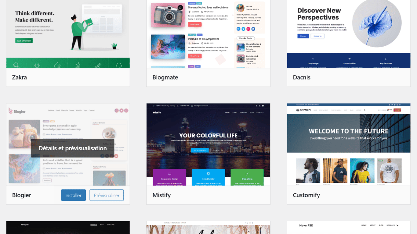 Prix site vitrine WordPress