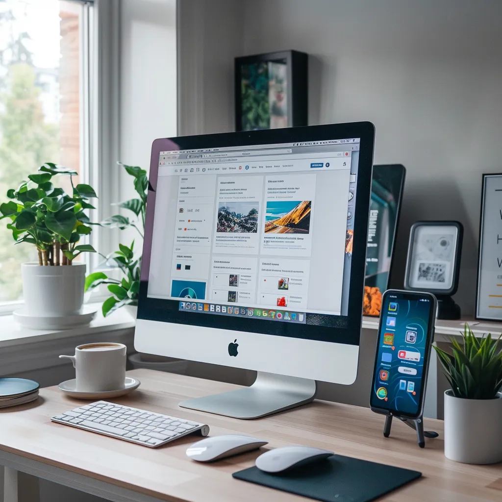 un élégant écran d'ordinateur moderne affiche un module wordpress aux couleurs vives, entouré d'un bureau minimaliste et professionnel, mettant en valeur une interface utilisateur claire et fonctionnelle.