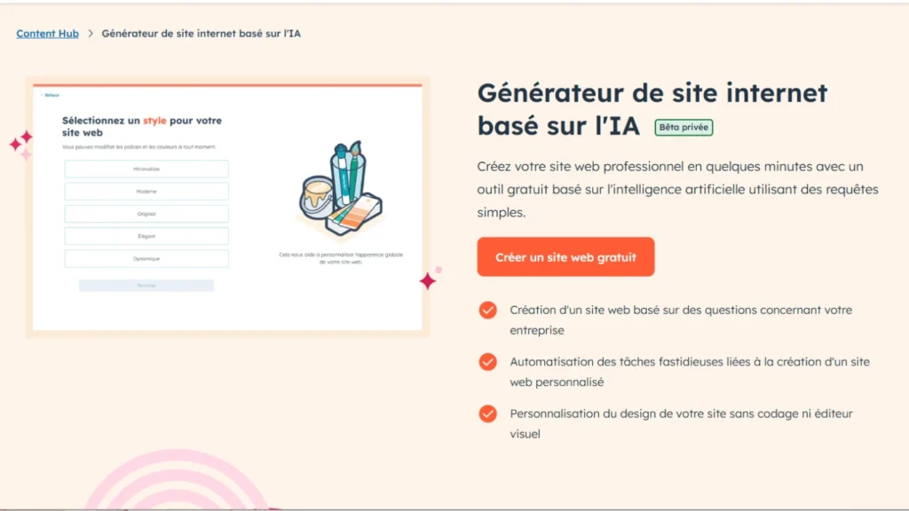 Site Web Gratuitement Avec L'IA