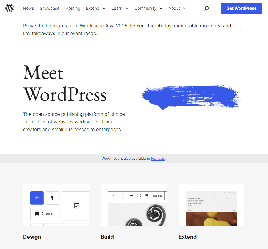 Interface WordPress