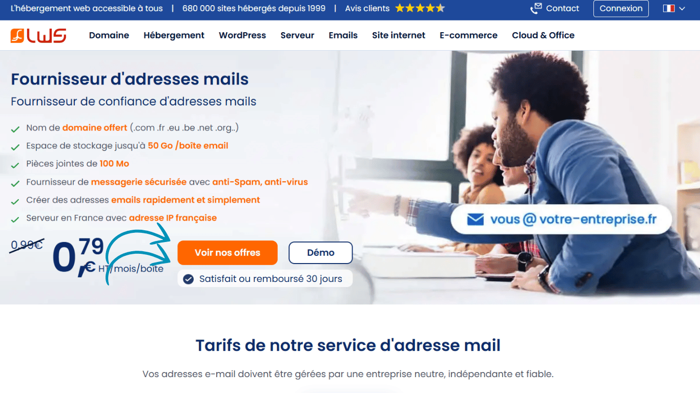 un nom de domaine email professionnel