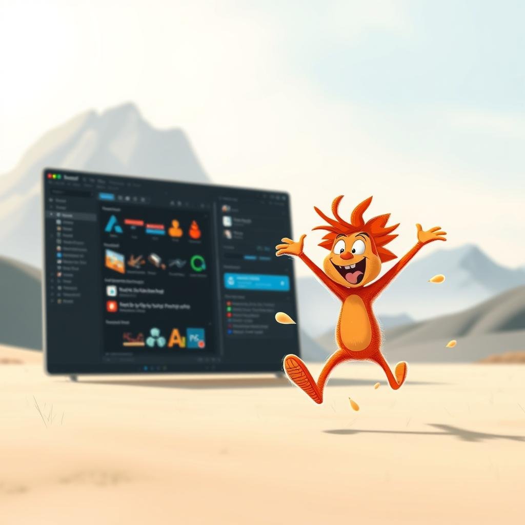 A digital animation created with Blender's Grease Pencil, capturing the spontaneity and fluidity of hand-drawn sketches. In the foreground, a vibrant, expressive character springs to life, their movements conveying a sense of energy and dynamism. The middle ground showcases the Blender interface, with its intuitive tools and interface, hinting at the open-source, accessible nature of the software. In the background, a serene, minimalist landscape provides a calming backdrop, emphasizing the focus on the animation process. The lighting is soft and diffused, creating a warm, inviting atmosphere. The overall composition and attention to detail suggest a professional-grade, visually engaging illustration that effectively showcases the capabilities of Blender's Grease Pencil for creating instant, high-quality animations. A digital animation created with Blender's Grease Pencil, capturing the spontaneity and fluidity of hand-drawn sketches. In the foreground, a vibrant, expressive character springs to life, their movements conveying a sense of energy and dynamism. The middle ground showcases the Blender interface, with its intuitive tools and interface, hinting at the open-source, accessible nature of the software. In the background, a serene, minimalist landscape provides a calming backdrop, emphasizing the focus on the animation process. The lighting is soft and diffused, creating a warm, inviting atmosphere. The overall composition and attention to detail suggest a professional-grade, visually engaging illustration that effectively showcases the capabilities of Blender's Grease Pencil for creating instant, high-quality animations.