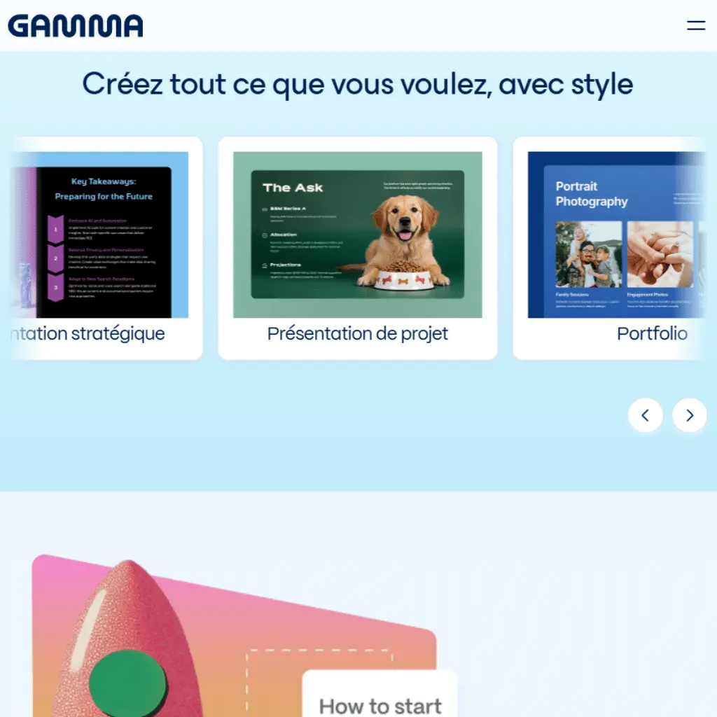 Créer un diaporama avec Gamma IA