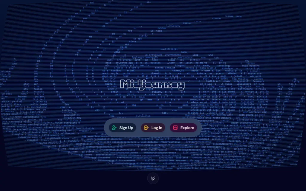 Interface Midjourney pour la génération d'images