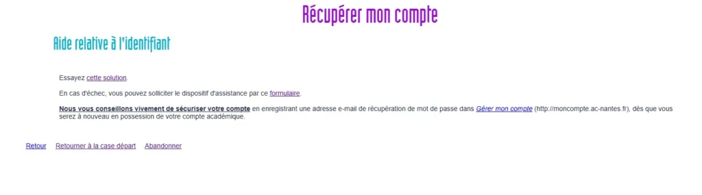 réinitialisation mot de passe webmail ac-nantes