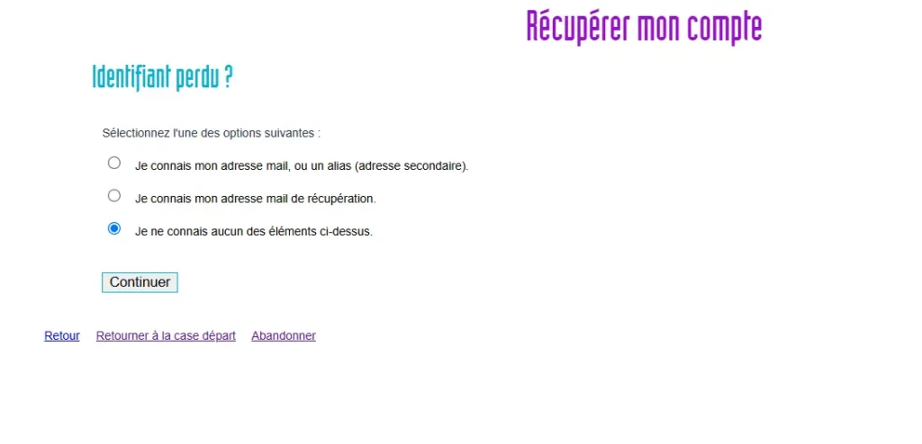 récupération de l'identifiant webmail ac-nantes