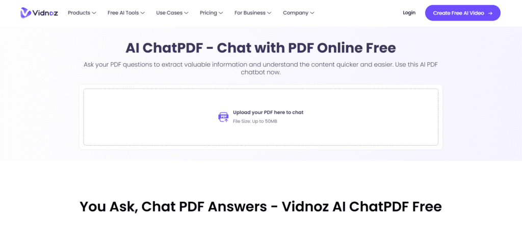 Vidnoz ChatPDF