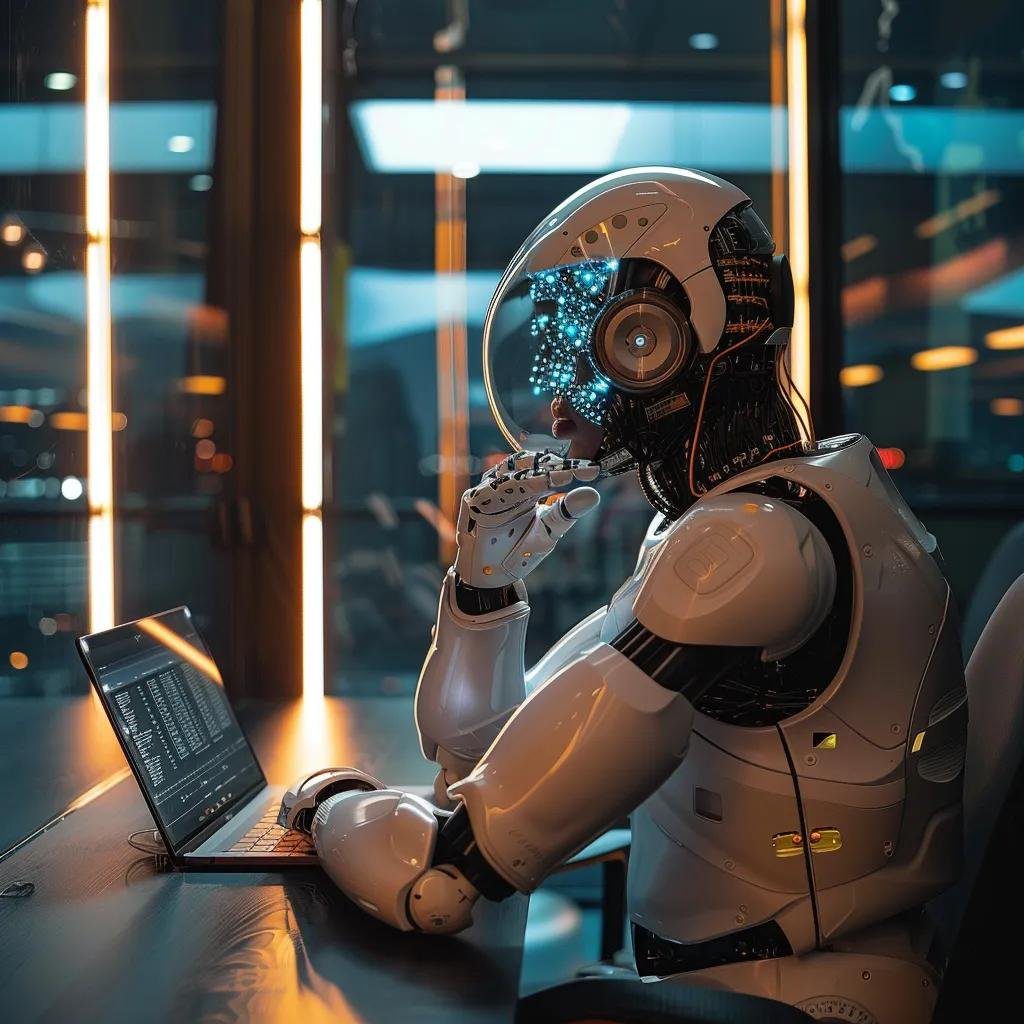 Portrait évoquant la réflexion philosophique de Luc Ferry sur l'intelligence artificielle