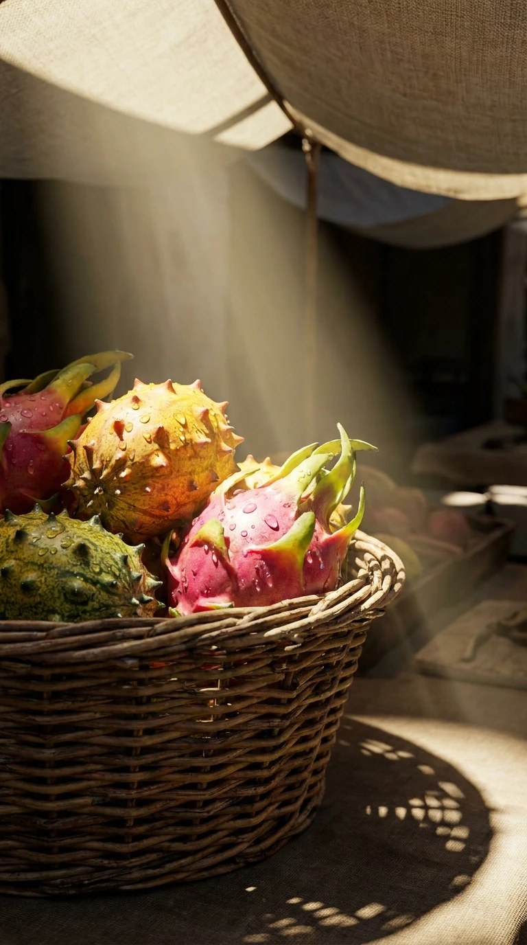 Aller au marché et chercher un fruit ou un légume inconnu