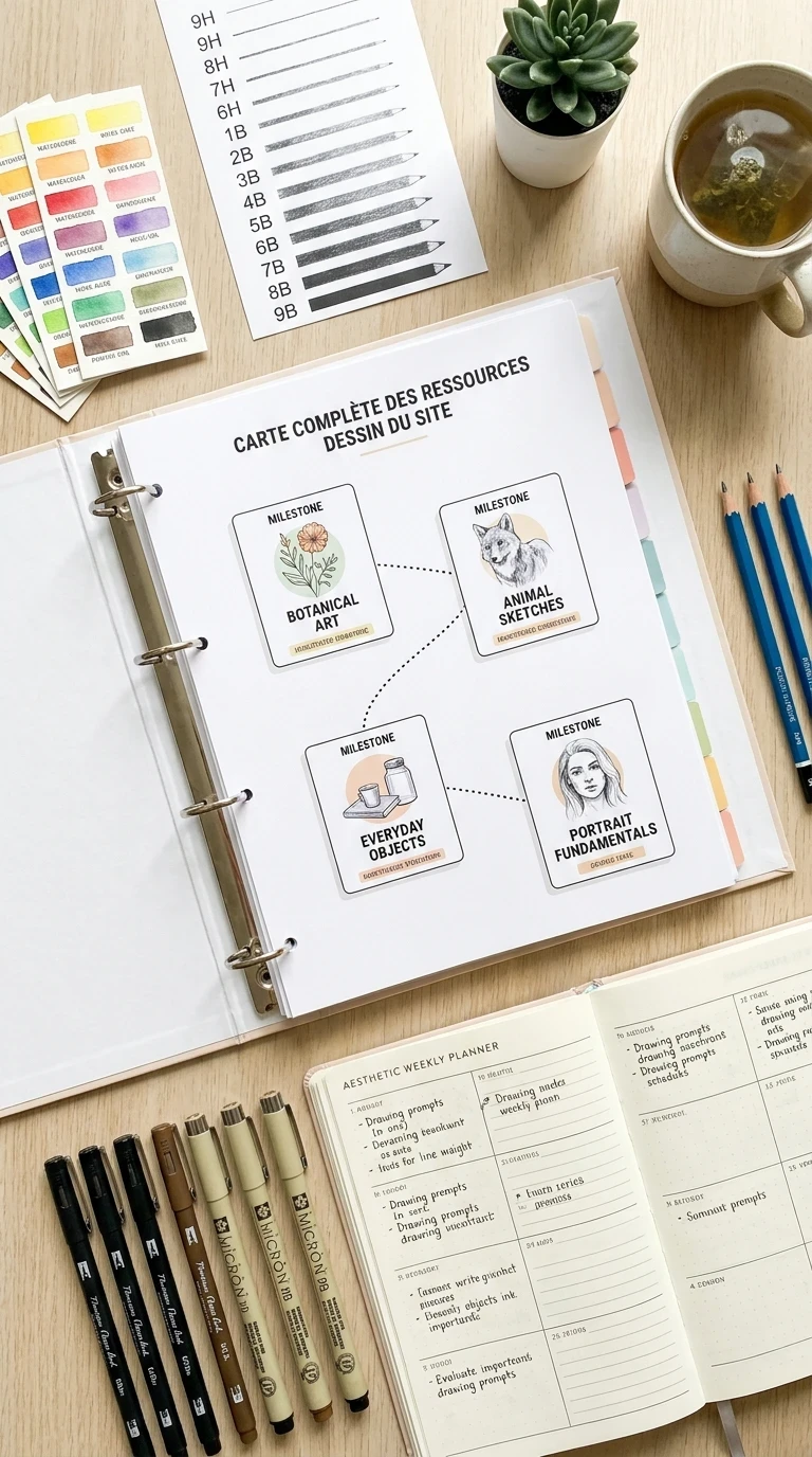 Carte complète des ressources dessin du site