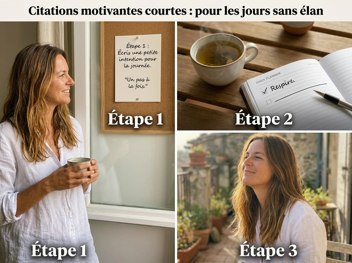 Citations motivantes courtes : pour les jours sans élan