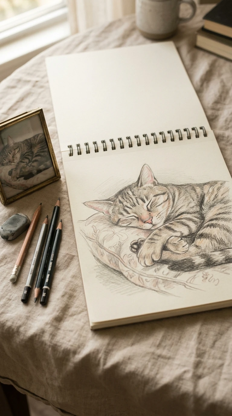 Dessine ton animal de compagnie actuel ou passé, même de mémoire