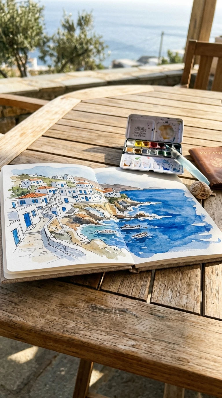 Dessine un lieu de vacances dont tu te souviens encore clairement