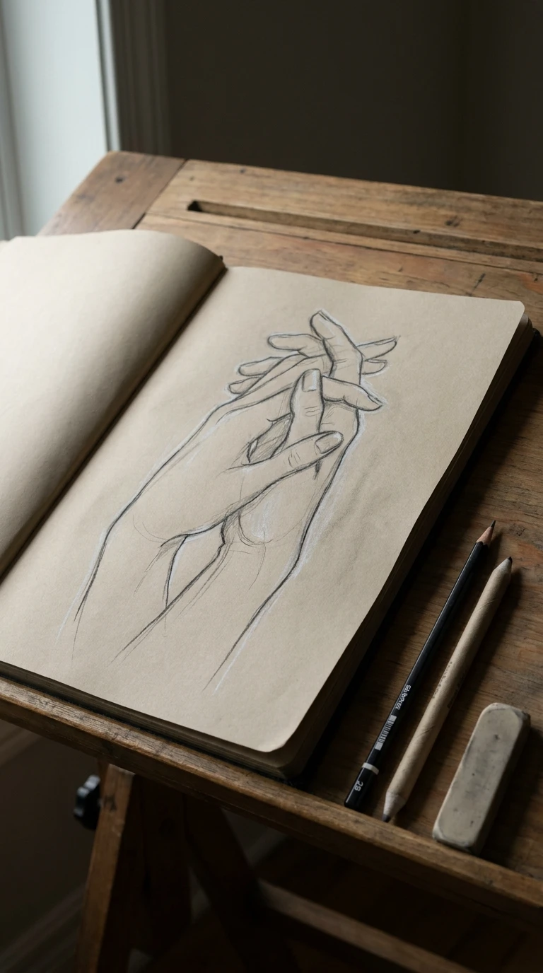 Deux mains qui se tiennent, dessinées simplement