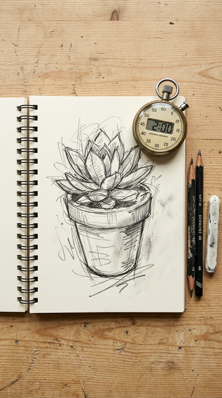 Donne-toi deux minutes chrono pour un dessin complet