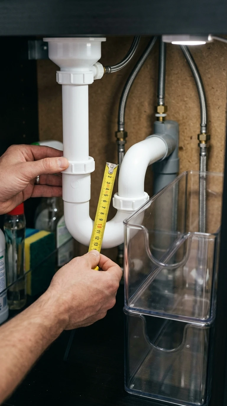 Étape 2 : mesurer autour du siphon avant tout achat