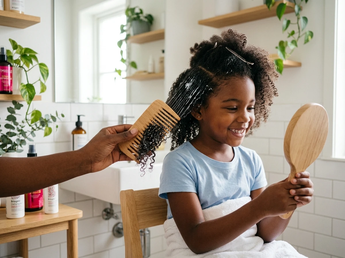 Étape 3 : Démêler sur cheveux conditionnés