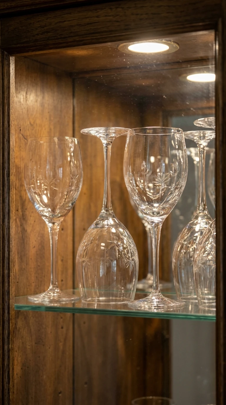 Étape 5 : ranger les verres à pied en alternance
