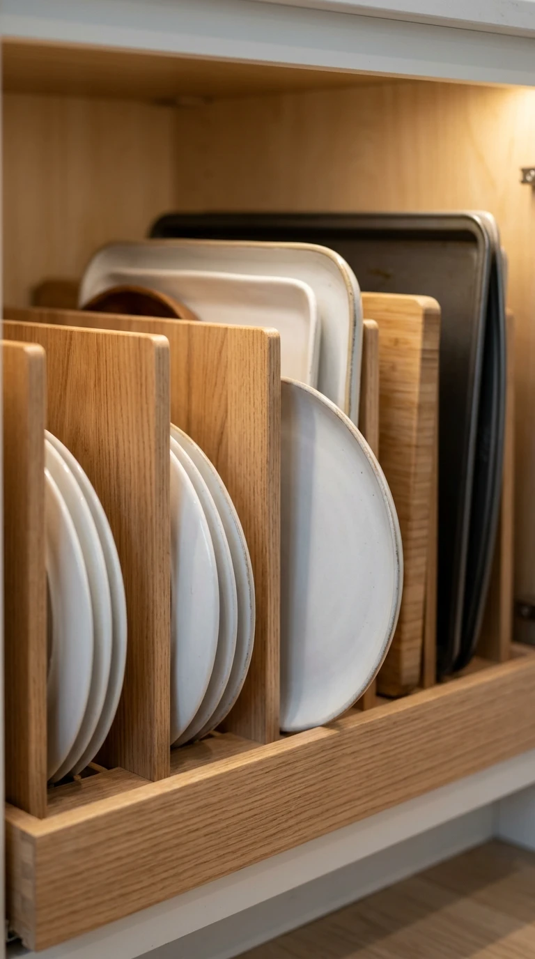 Étape 5 : séparer verticalement les assiettes et plats plats