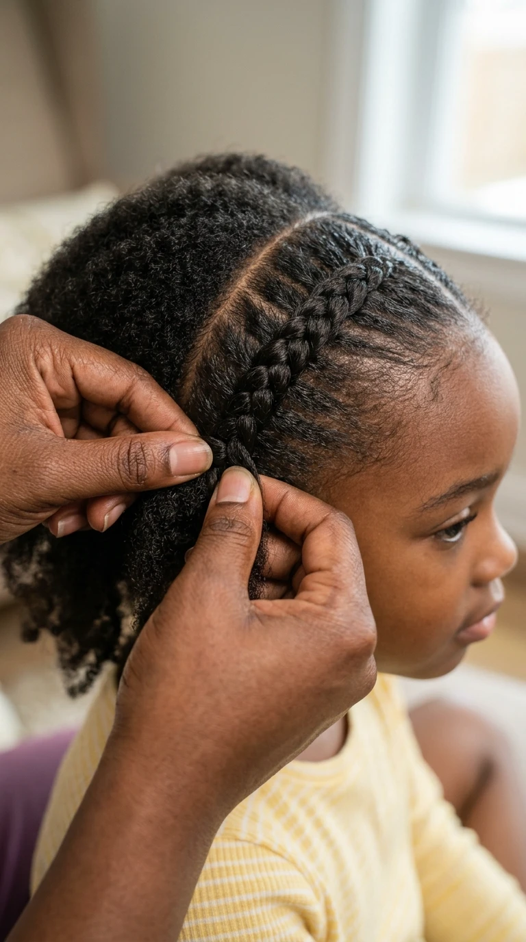 Étape : Le geste de la cornrow
