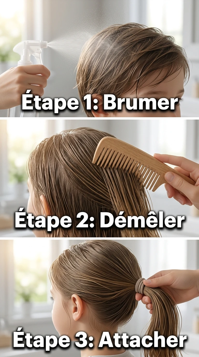 Faire avec des cheveux légèrement humides
