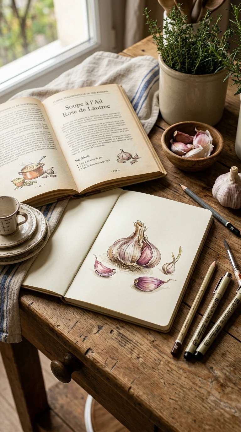 Feuillette un livre de cuisine et dessine un ingrédient au hasard