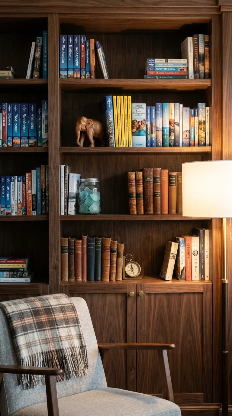 La bibliothèque de guides et récits de voyage