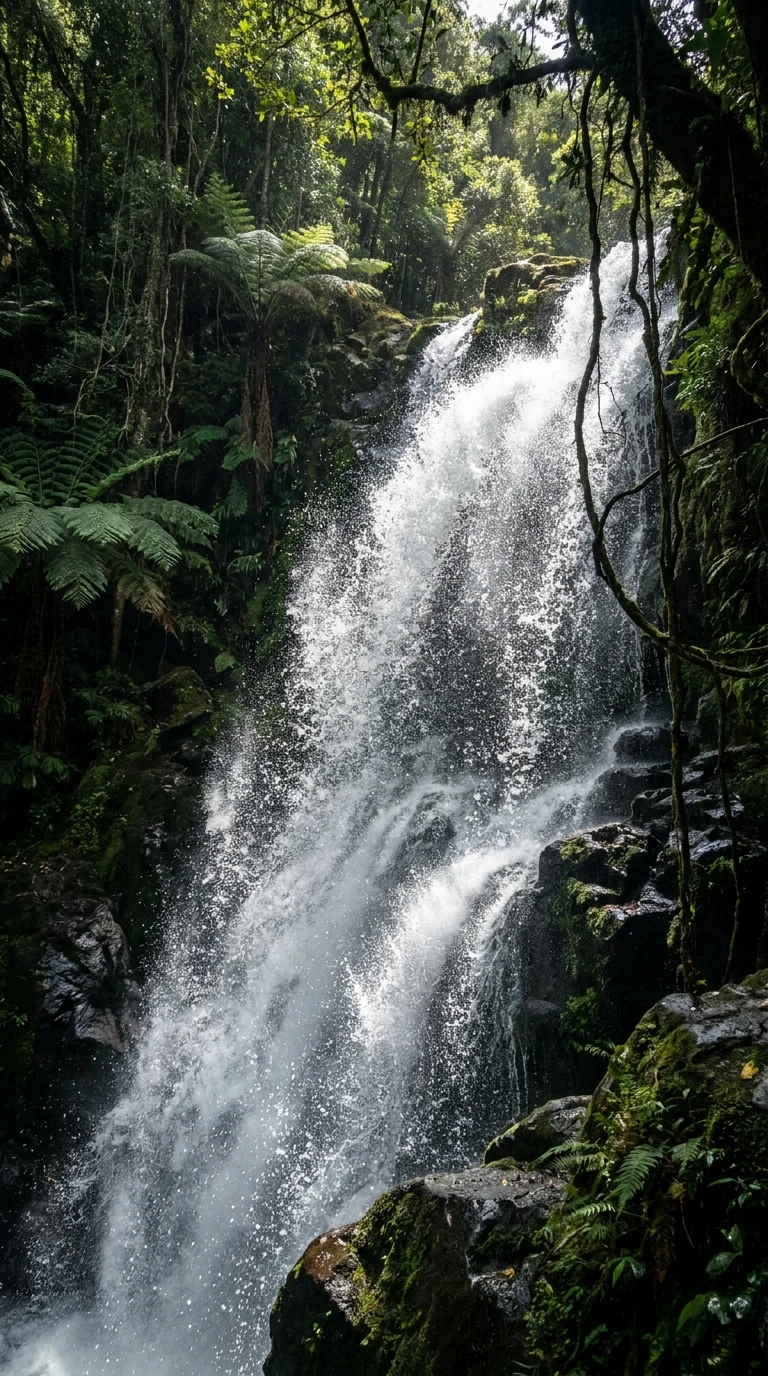 La cascade et son mouvement figé