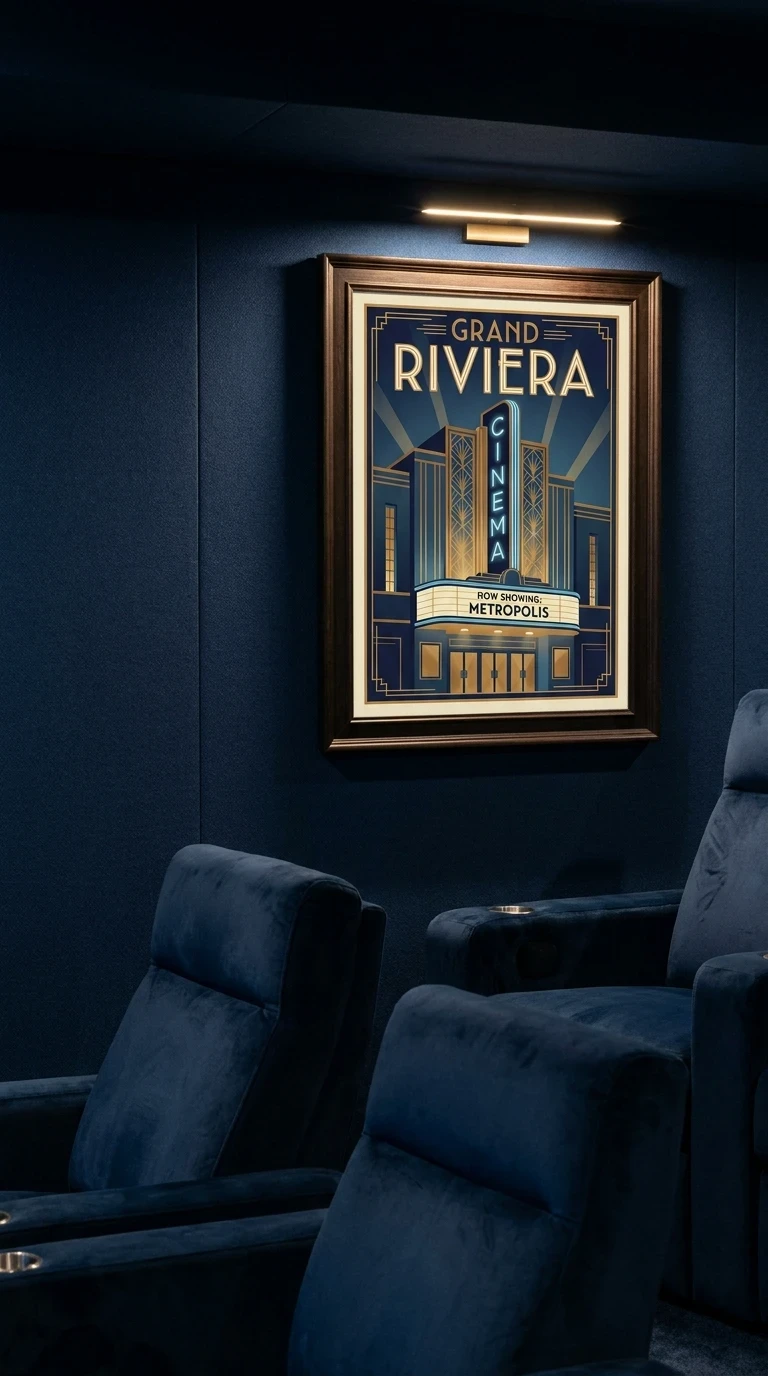 La façade Art déco d'un cinéma ancien