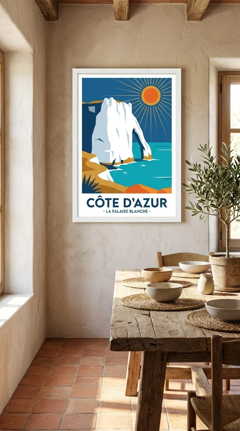 La falaise qui plonge dans l'eau