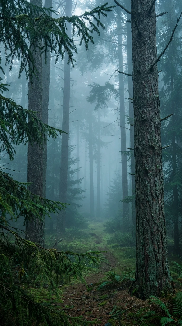 La forêt dans la brume
