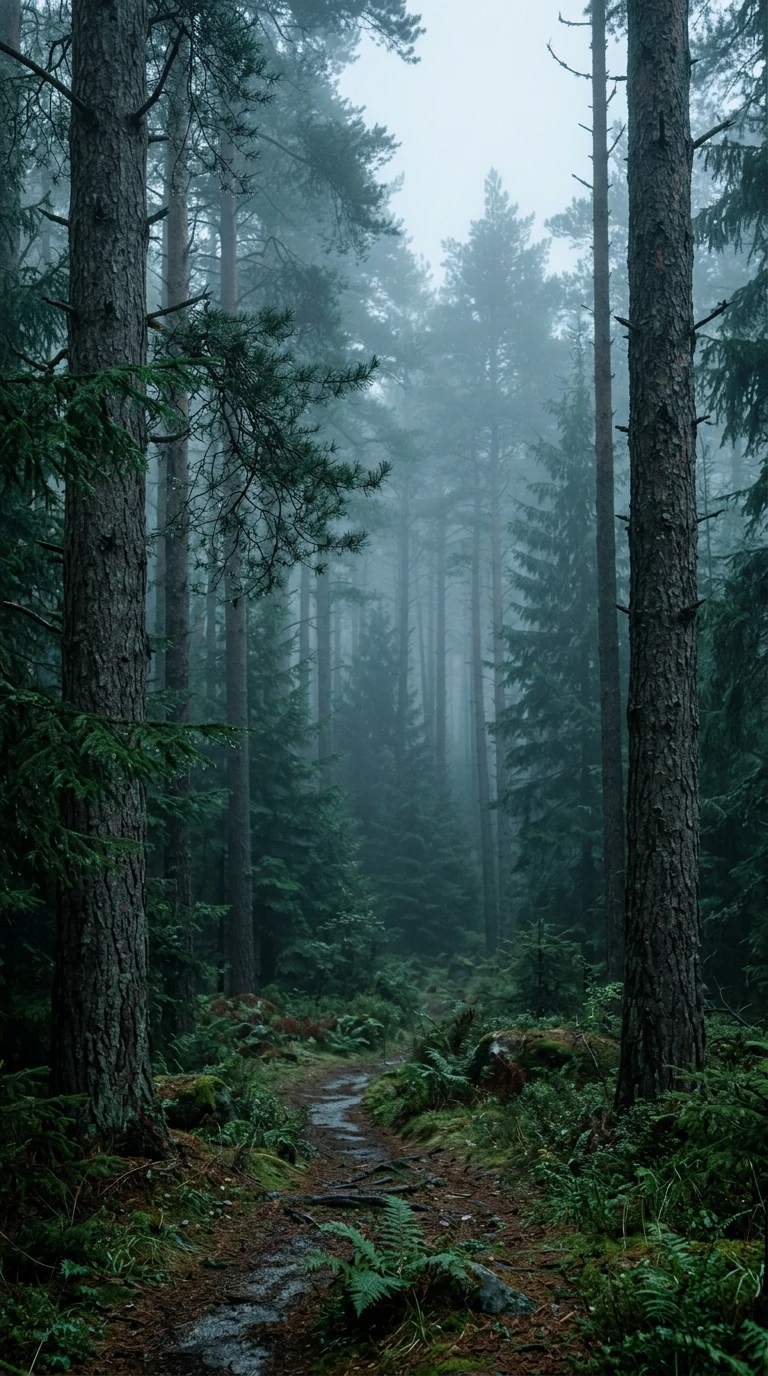 La forêt dans la brume