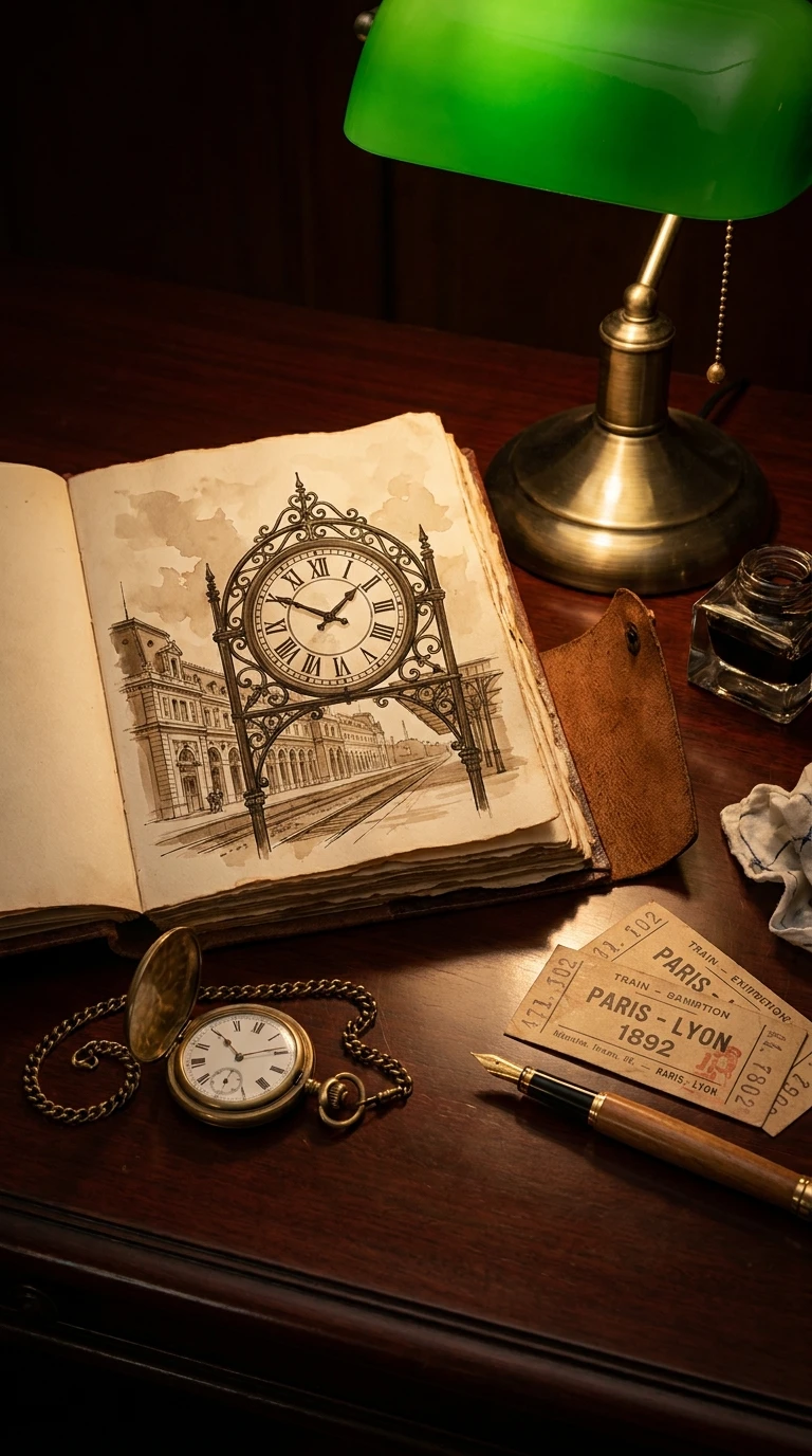 La gare vintage et son horloge