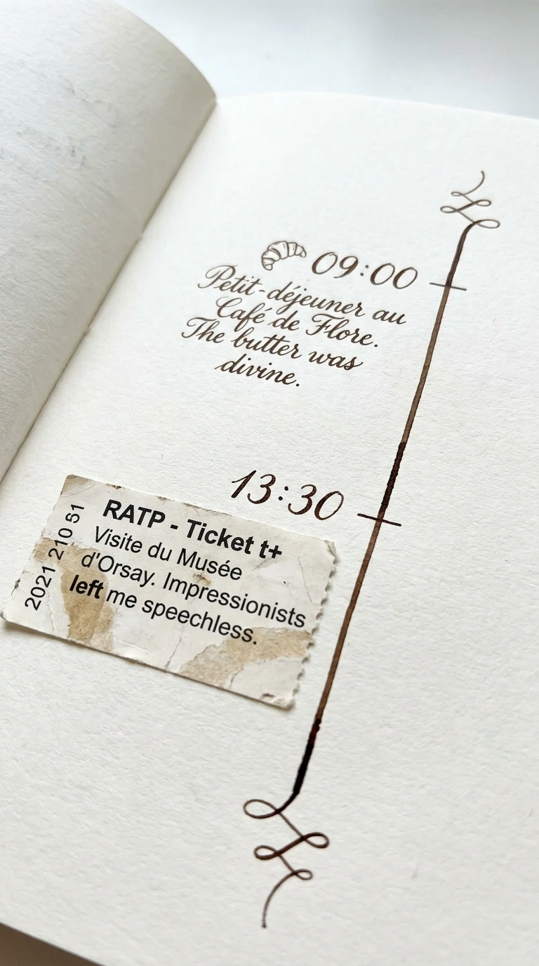 La page chronologique verticale