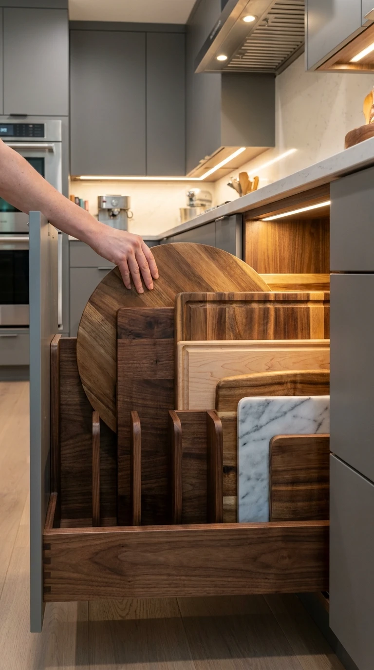 La planche à découper qui se range à la verticale