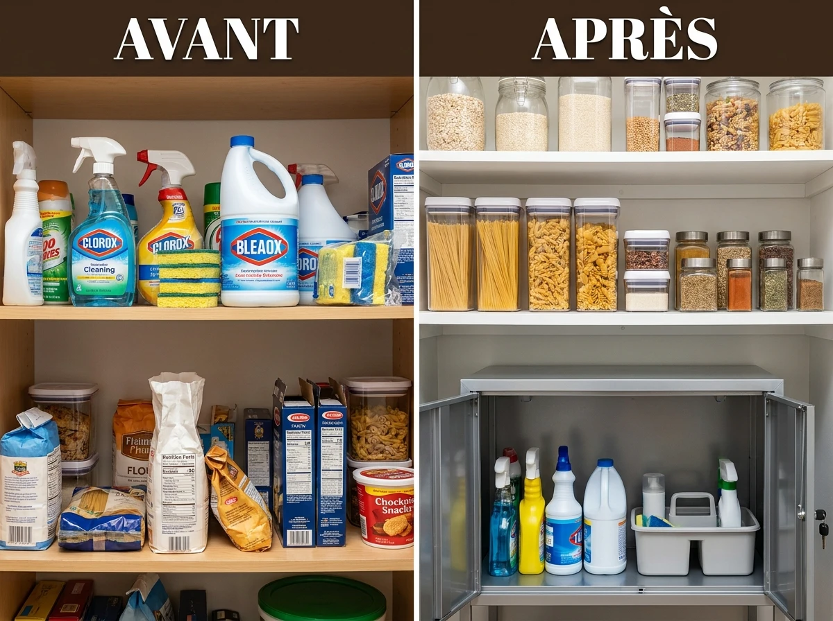 La séparation stricte produits alimentaires et produits ménagers