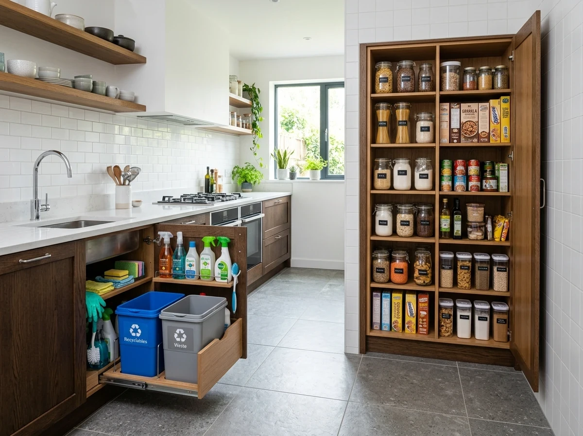 La séparation stricte réserve alimentaire et produits ménagers