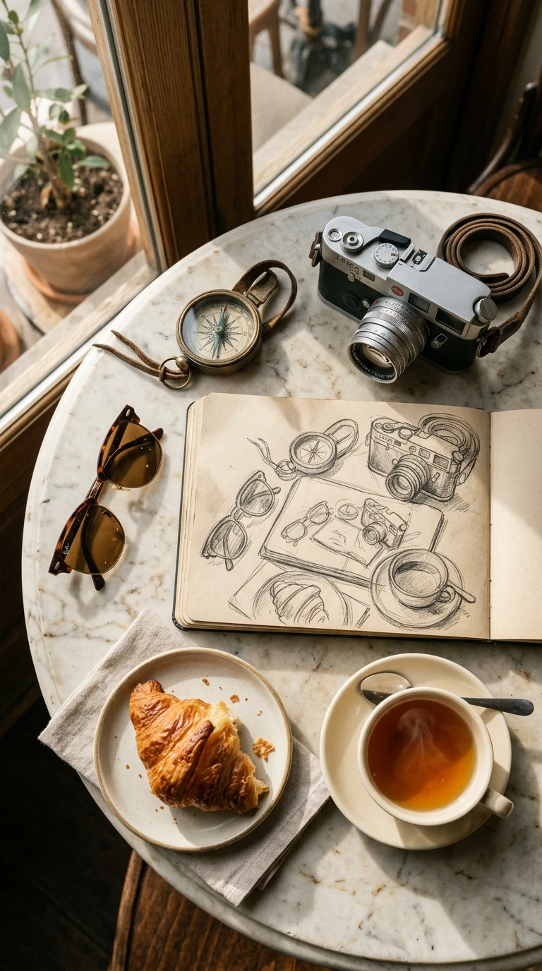 La table de café couverte de plusieurs objets