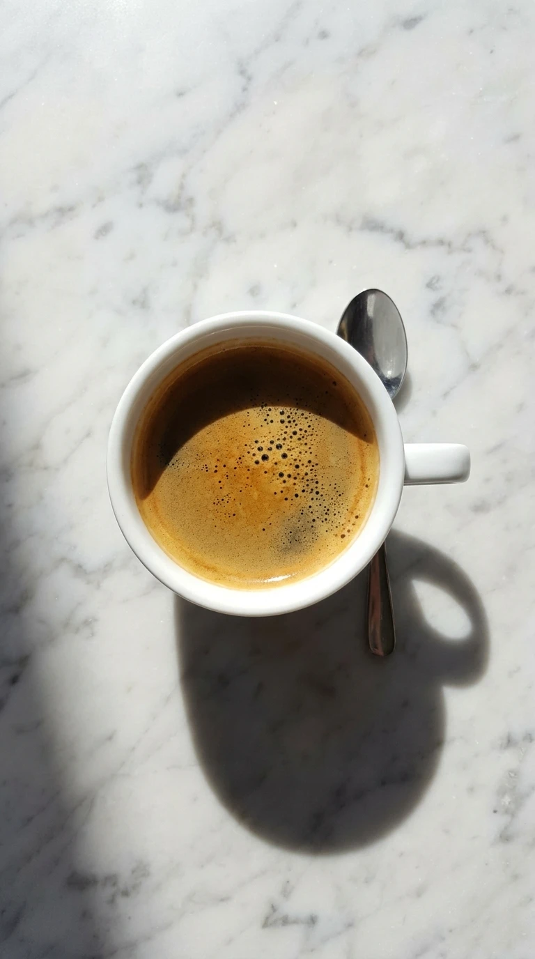 La tasse vue de dessus