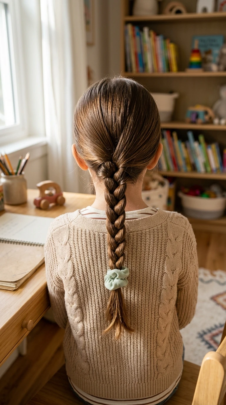La tresse classique dans le dos