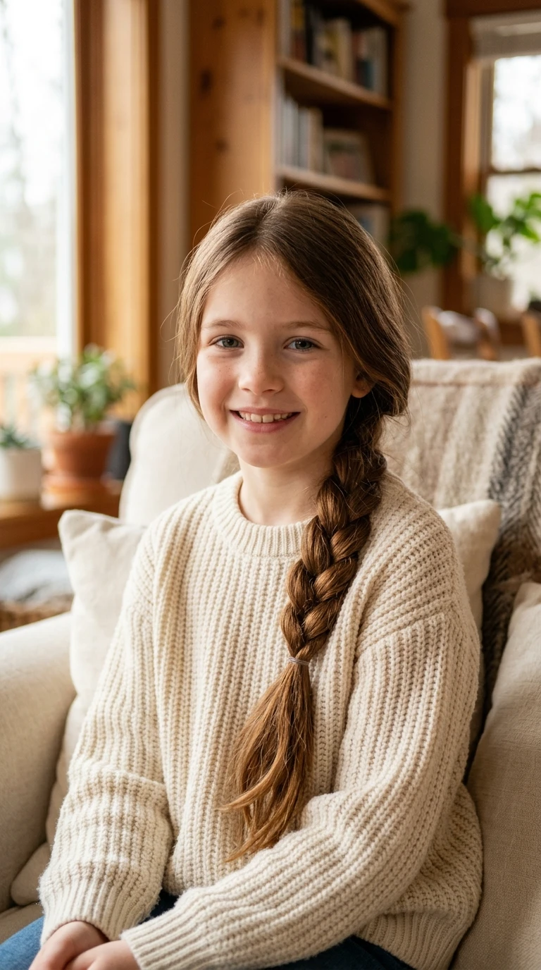 La tresse simple sur le côté