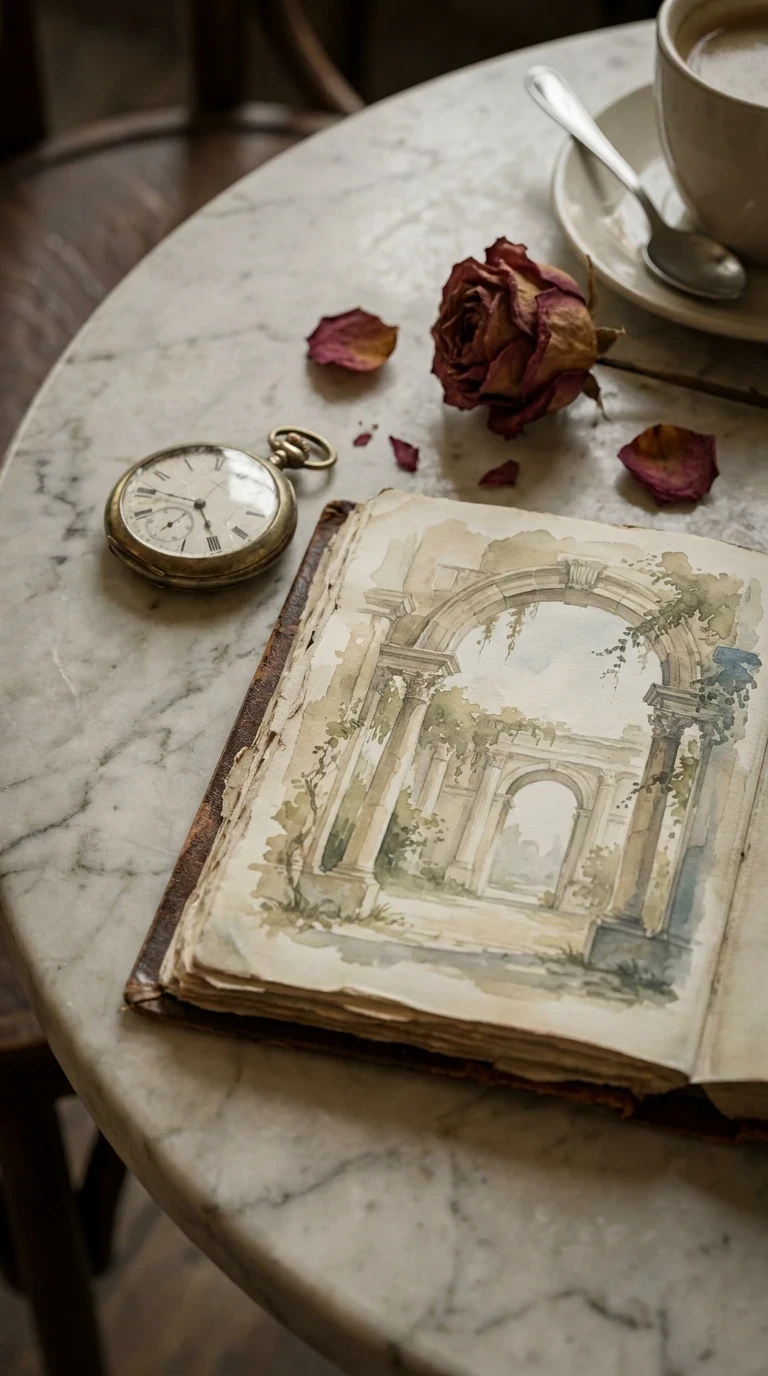 L'aquarelle délavée façon carnet du Grand Tour