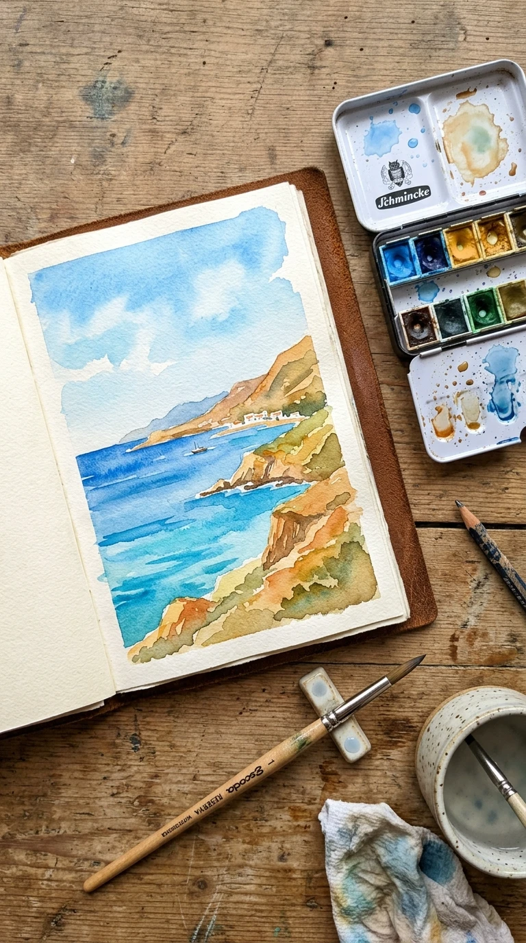 L'aquarelle légère en à-plats