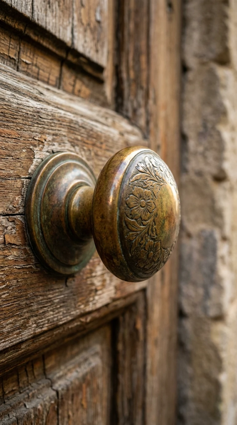 Le bouton de porte ancien