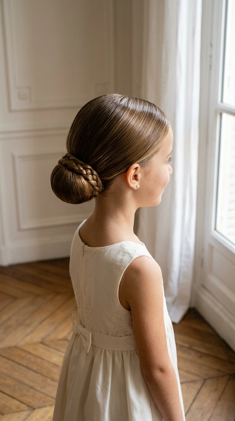 Le chignon bas avec tresse enroulée