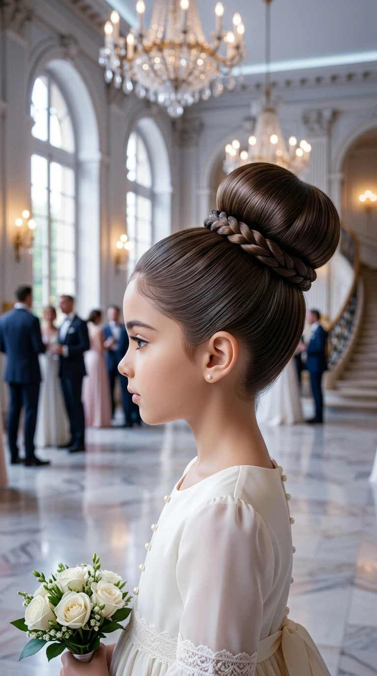 Le chignon haut avec torsade