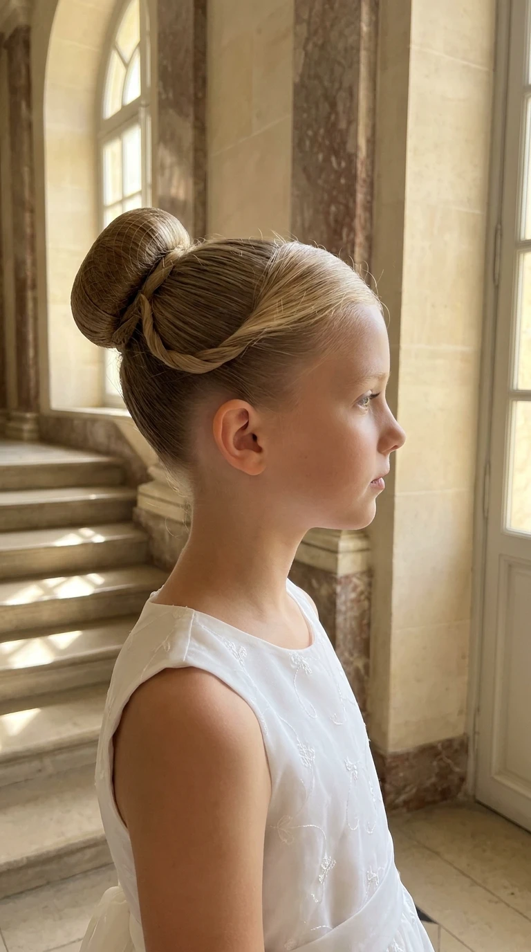 Le chignon haut structuré