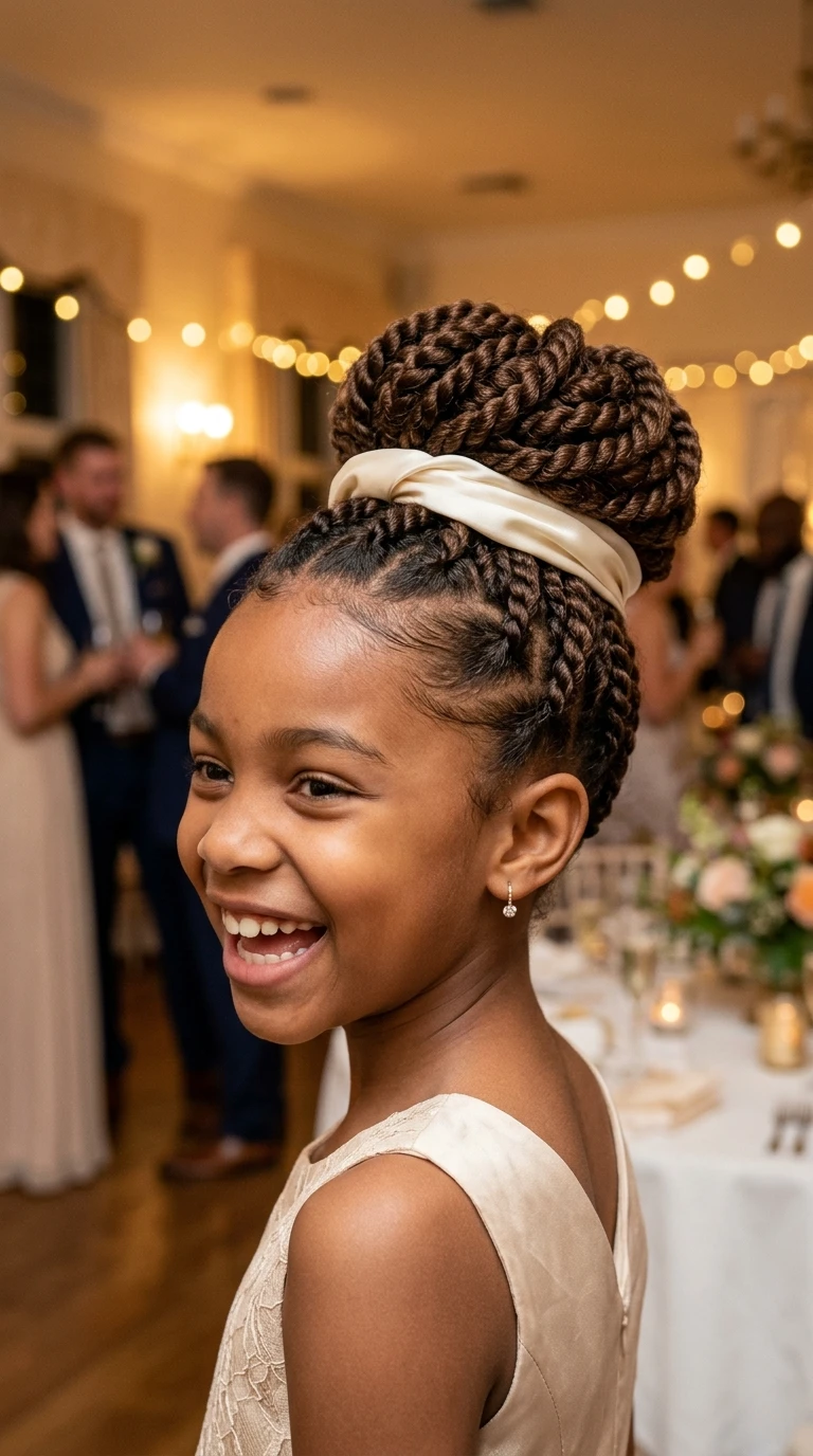 Le chignon haut torsadé