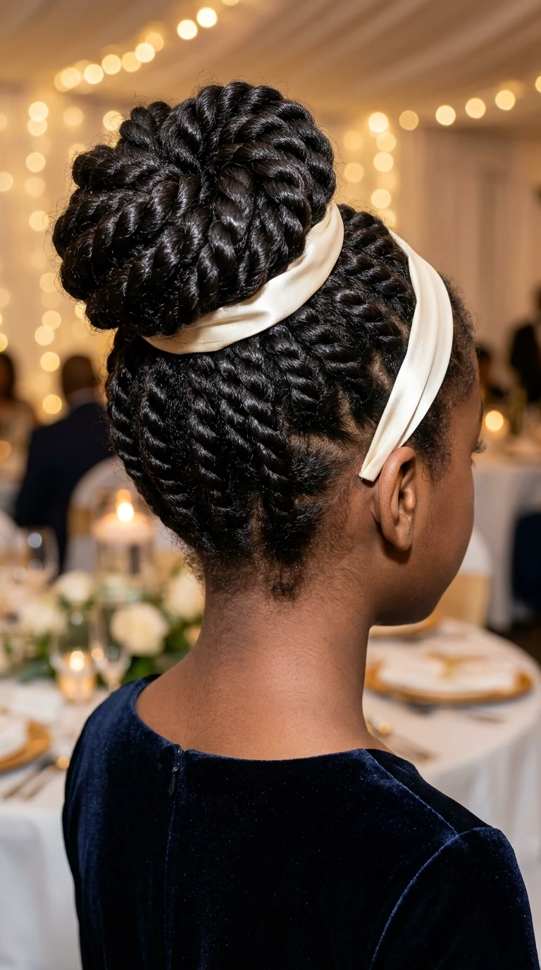 Le chignon torsadé haut